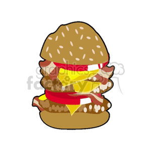 big cartoon burger clipart. Royalty-free image # 142149