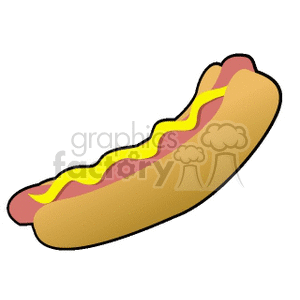 cartoon hotdog clipart. Royalty-free image # 142151