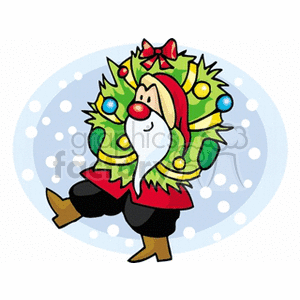   christmas xmas holidays wreath wreaths santa claus  christmas24.gif Clip Art Holidays Christmas 