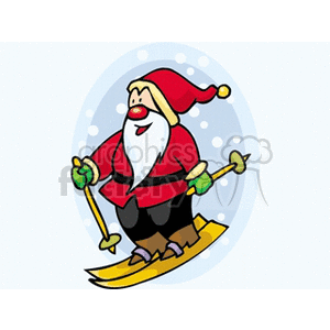   christmas xmas holidays snow skiing ski skiis santa claus  christmas28.gif Clip Art Holidays Christmas 