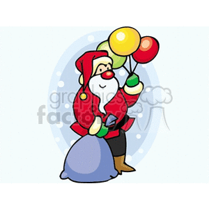   christmas xmas holidays santa claus balloon balloons gift gifts present presents  christmas34.gif Clip Art Holidays Christmas 