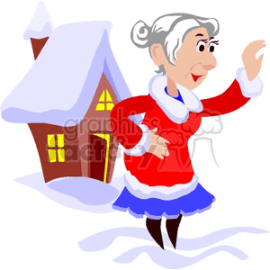  christmas xmas holidays mrs claus north pole   rogdestvo-005yy Clip Art Holidays Christmas 