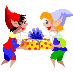  christmas xmas holidays gifts elf elfs   rogdestvo-007yy Clip Art Holidays Christmas 