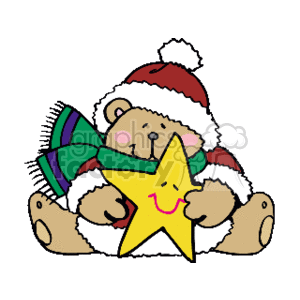   teddy bear bears christmas xmas santa star stars  b_t_bear_2__w_sitarface.gif Clip Art Holidays Christmas Bears 