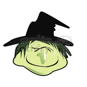 Funny witch face clipart. Commercial use image # 144519