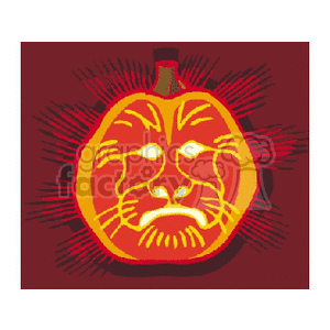 Carved pumpkin art clipart. Royalty-free image # 144664