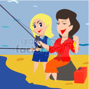   mom mommy mothers day happy mother fishing fish family  0_Mothers016.gif Clip Art Holidays Mothers Day 