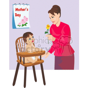 clipart - single mother.