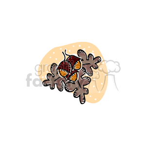 leafs_nuts_035 clipart. Commercial use image # 145494