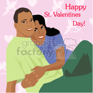 A Happy Embracing couple Couple Happy St. Valentines Day clipart.