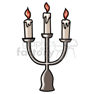 Silver candelabra   clipart. Royalty-free image # 146270