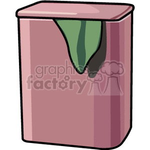 Pink clothes hamper clipart. Commercial use image # 146274