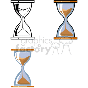 three hourglasses clipart. Commercial use image # 146282