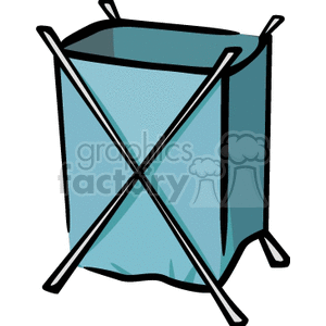 Blue clothes hamper clipart. Royalty-free image # 146284