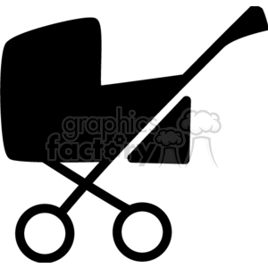 Black stroller clipart. Royalty-free image # 146310