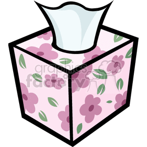   tissue tissues  box flowers decorative decorated BMM0187.gif Clip Art Household 
