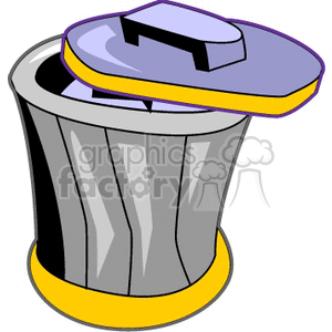 metal garbage can