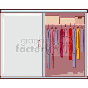  coat rack closet storage closets clothes clothing  closet502.gif Clip Art Household 