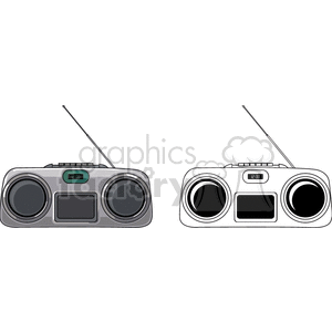   radio radios cd player cds stereos stereo music  BME0133.gif Clip Art Household Electronics 
