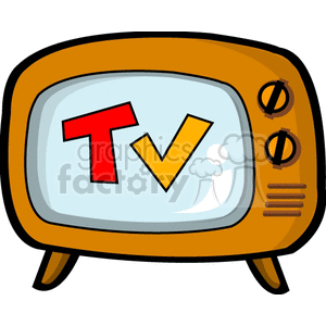TV tvs television televisions  FME0101.gif Clip Art Household Electronics vintage retro cartoon