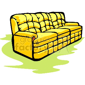 yellow-couch clipart. Commercial use image # 147583