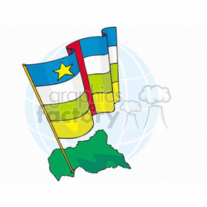clipart - Flag of Central Africa and Country.