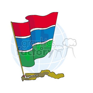 Flag of Gambia and Country clipart. Royalty-free image # 148616