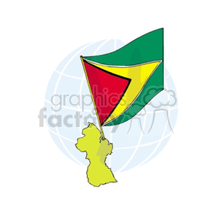 guyana flag and country clipart. Commercial use image # 148638