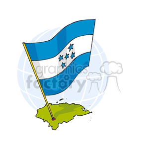 honduras flag and country clipart. Royalty-free image # 148640