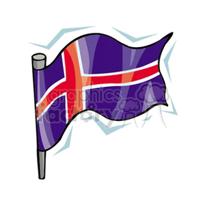 iceland waving flag