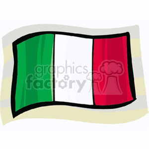 italy flag in square