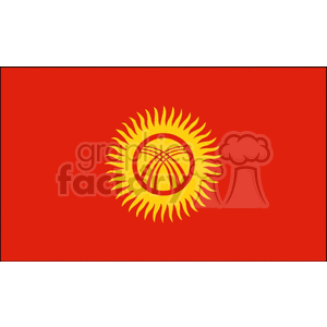 kyrghyzstan Flag clipart. Royalty-free image # 148680