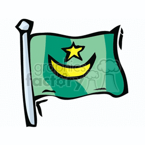 flag of mauritania waving