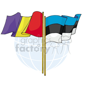   flag flags romania estonia  romaniaestonia.gif Clip Art International Flags 