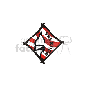 American freedom flag clipart. Commercial use image # 149287