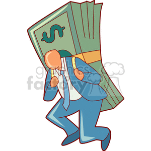   money dollar dollars cash business stress guy man carrying debt