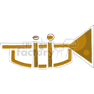 Gold Trumpet clipart.