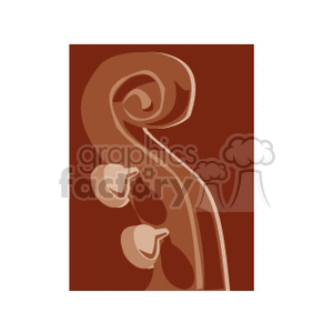 cello scroll clipart. Commercial use image # 150519