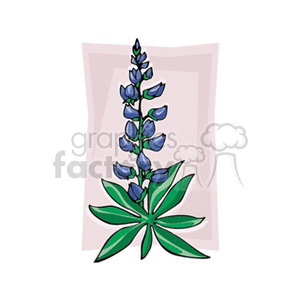 purple flower clipart. Commercial use image # 151311