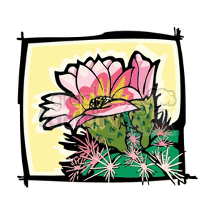 flowercactus clipart. Commercial use image # 151511