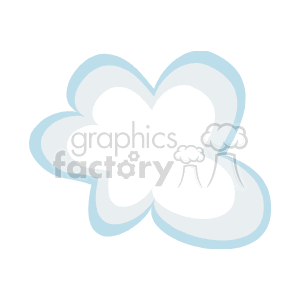 Blue and grey outlined white cloud clipart. Royalty-free image # 152474