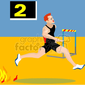  runner runners running track hurdle hurdles Clip Art Other 
