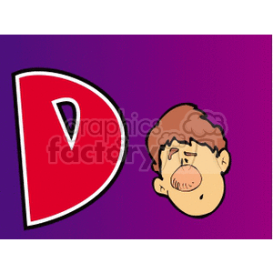 clipart - D for down.