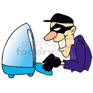 Computer hacker clipart. Royalty-free image # 153758