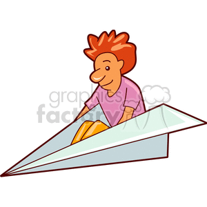 cartoon paper airplane clipart. Commercial use image # 154240