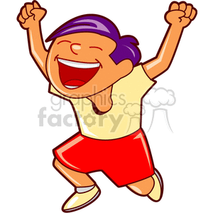 happy boy running clipart. Royalty-free image # 154436