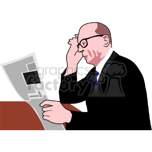   man guy people suits newspaper newspapers documents document reading  man-bussiness2.gif Clip Art People 