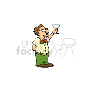 cartoon man celebrating clipart. Commercial use image # 154940