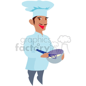 A Chef Whisking Some Batter