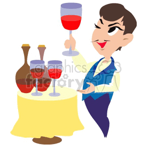 A Wine Taster Looking at the Color